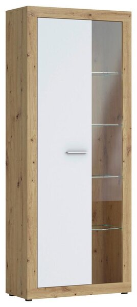 Modern Living Vitrina Brilon, Bela, Barva Hrasta