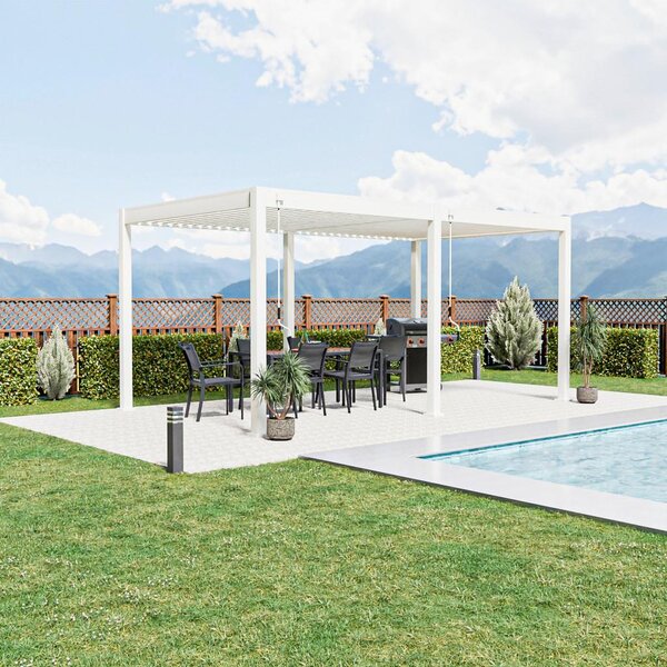 Gardenson Pergola Trumpf, Bela, 3x3,5m
