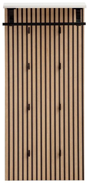 MID.YOU Garderobni Panel Loft, Črna, Barva Hrasta