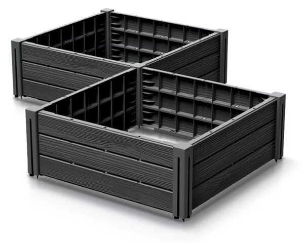 Visoka greda BASE PLANT, 61x61x46cm, antracit Prosperplast