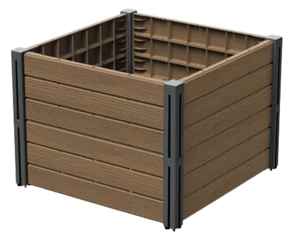 Visoka greda BASE PLANT, 61x61x46cm, naravna rjava Prosperplast