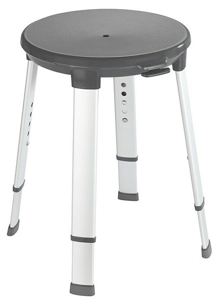 Wenko Secura Premium Kopalniški stol (Nastavitev višine: 43 cm - 52,5 cm, Nosilnost: 130 kg, Antracit)