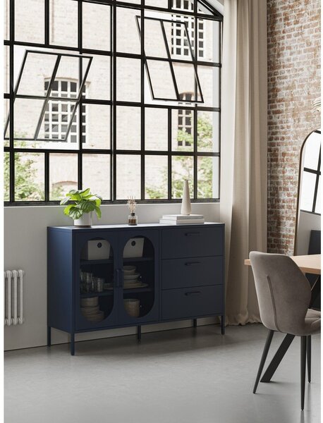 Temno modra komoda 140x90 cm Diora – Marckeric