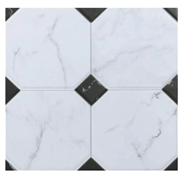 Granitogresne ploščice Betera (580 x 580 mm, Bela/Črna, Mat)