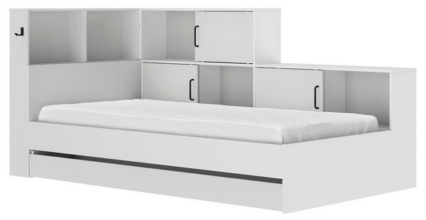 POSTELJA S PREDALOM 90 cm x 200 cm , bela