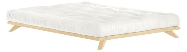 Zakonska postelja iz borovega lesa z letvenim dnom Karup Design Senza Bed Natural, 140 x 200 cm