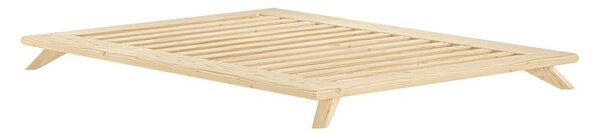 Zakonska postelja iz borovega lesa z letvenim dnom Karup Design Senza Bed Natural, 180 x 200 cm