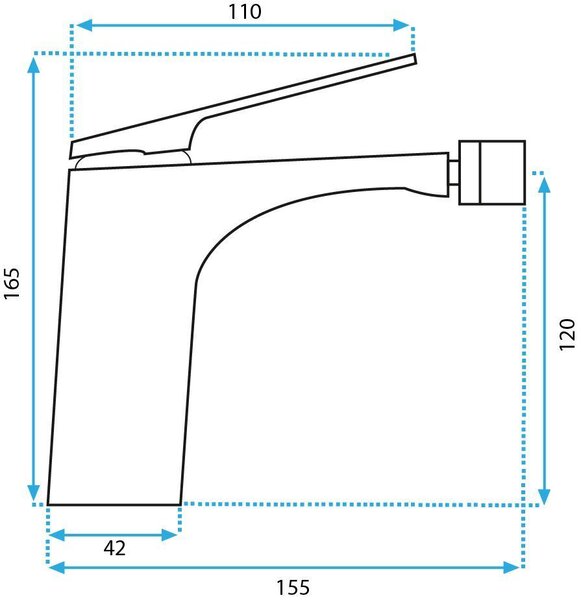 Mešalnik za bidet Rea AVALON BLACK