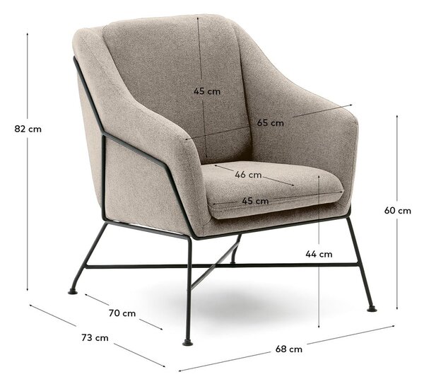 Bež fotelj Brida – Kave Home