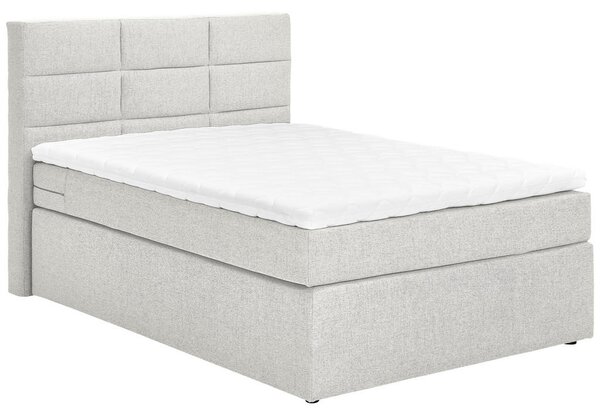 POSTELJA BOXSPRING 100 cm x 200 cm , tekstil sivobela