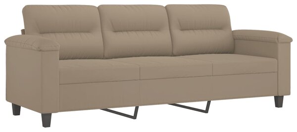 VidaXL Kavč trosed taupe 180 cm tkanina iz mikrovlaken