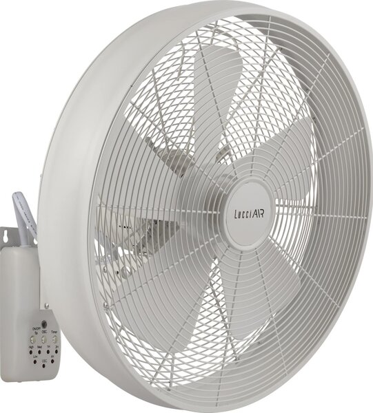 Lucci Air 213128EU - Stenski ventilator BREEZE 55W/230V bel + Daljinski upravljalnik