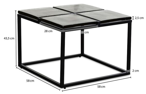 MID.YOU Klubska Miza Rotti, Črna