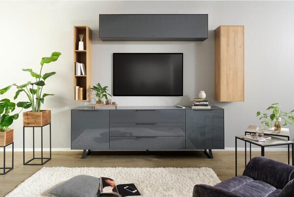 Premium Living Stenski Regal Max Box, Barva Hrasta