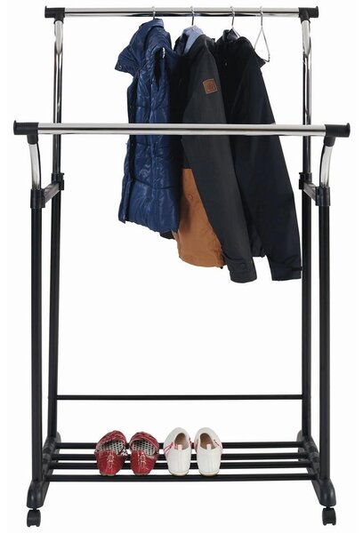 Mömax Mobilno Stojalo Za Obleke Swing 2, Črna, Krom