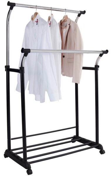 Mömax Mobilno Stojalo Za Obleke Swing 2, Črna, Krom