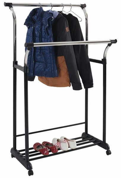 Mömax Mobilno Stojalo Za Obleke Swing 2, Črna, Krom