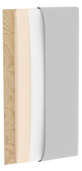 Oblazinjen stenski panel QUADRATTA 15x60 cm, siv