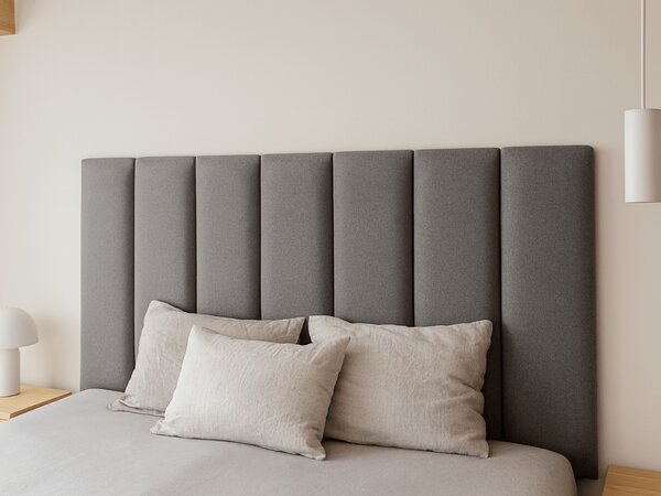 Oblazinjen stenski panel QUADRATTA 15x60 cm, siv