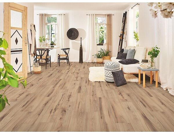 LOGOCLIC Family Laminat bukev Varese (Rustikalen videz, 1.288 x 195 x 7 mm) productname.garantie.plussign BAUHAUS garancija 15 let