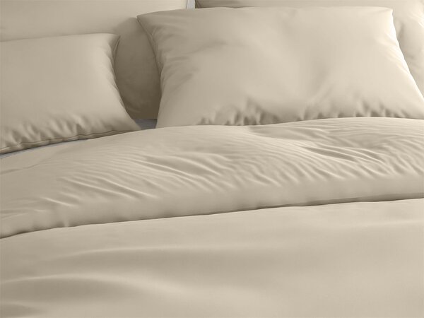 Bombažna posteljnina LUX bež z žepom za hotel Dimenzije posteljnine: 70 x 90 cm | 140 x 200 cm