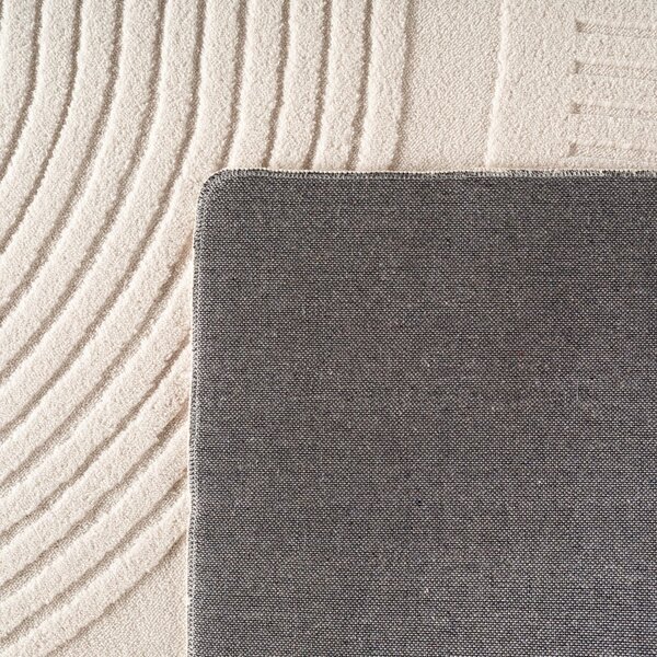 Kremno bel pralen tekač 80x250 cm Pompei 1612 – Ayyildiz Carpets