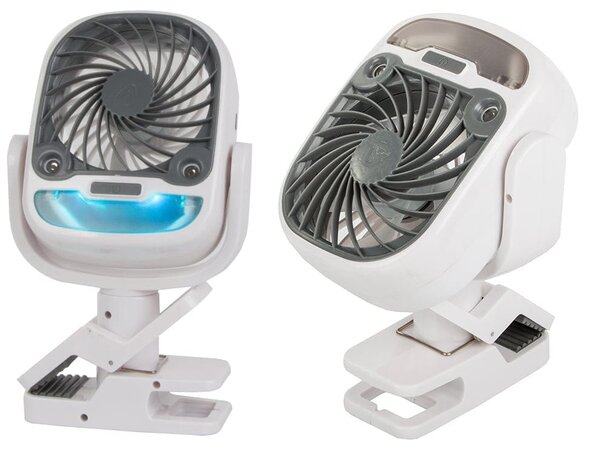 2v1 aku. 2000mAh LED RGB prenosna klimatska naprava in ventilator USB