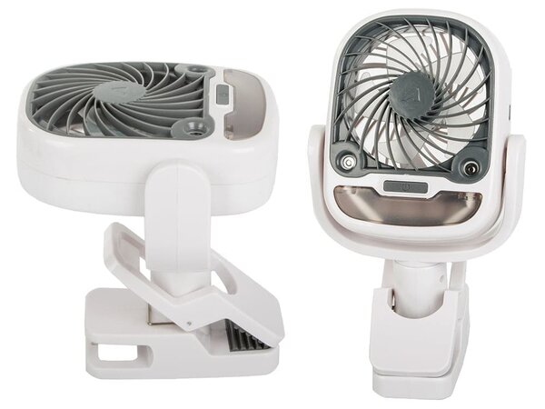 2v1 aku. 2000mAh LED RGB prenosna klimatska naprava in ventilator USB