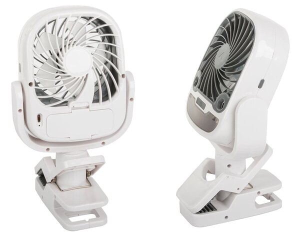 2v1 aku. 2000mAh LED RGB prenosna klimatska naprava in ventilator USB