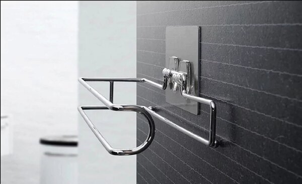 Samolepilno stensko držalo za toaletni papir inox