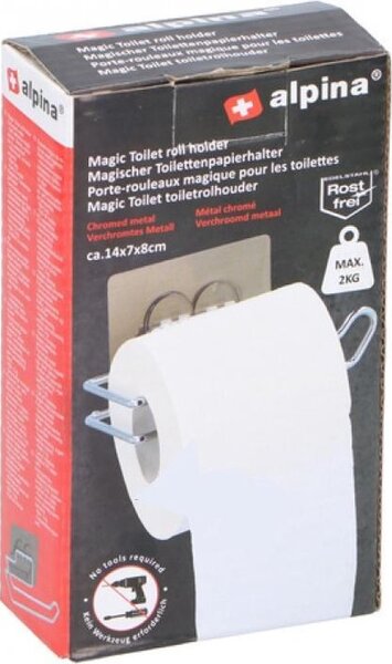 Samolepilno stensko držalo za toaletni papir inox