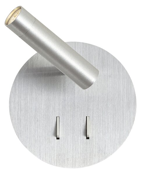 Sodobna jeklena stenska svetilka vključno z LED in USB-C - Croft