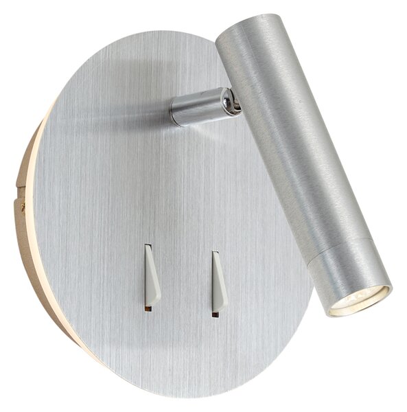 Sodobna jeklena stenska svetilka vključno z LED in USB-C - Croft