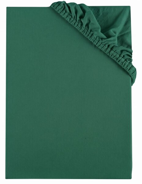 Posteljna rjuha temno zelena jersey EMI, Otroška rjuha 60x120