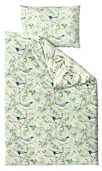 Posteljnina iz polibombaža FLORIBIRD POLY zelena Dimenzije posteljnine: 70 x 90 cm | 140 x 200 cm