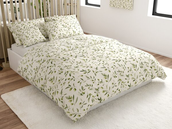 Posteljnina iz polibombaža OLIVE POLY zelena Dimenzije posteljnine: 70 x 90 cm | 140 x 200 cm