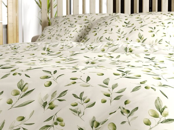 Posteljnina iz polibombaža OLIVE POLY zelena Dimenzije posteljnine: 70 x 90 cm | 140 x 200 cm