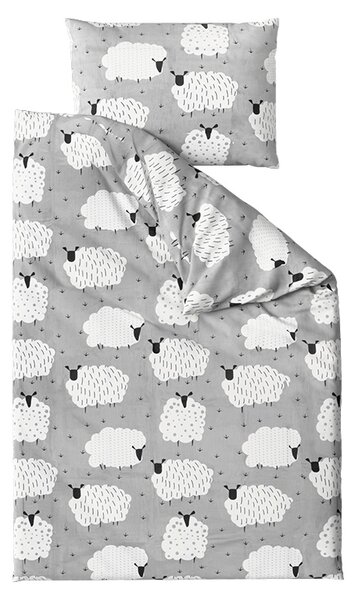 Posteljnina iz polibombaža SHEEP POLY siva Dimenzije posteljnine: 70 x 90 cm | 140 x 200 cm