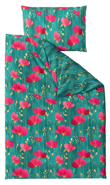 Posteljnina iz polibombaža VIVIDELLE POLY zelena Dimenzije posteljnine: 70 x 90 cm | 140 x 200 cm