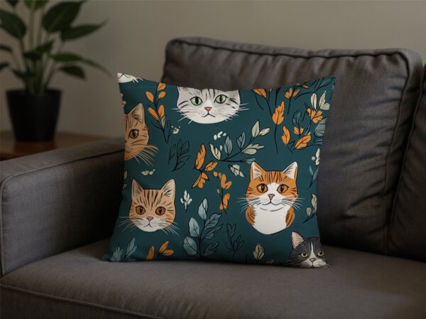 Prevleka za vzglavnik iz polibombaža CATTAMI POLY 45x45 cm, temno zelena
