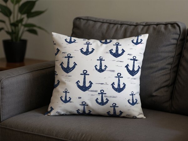 Prevleka za vzglavnik iz polibombaža NAVYSTA POLY 45x45 cm, modro-bela