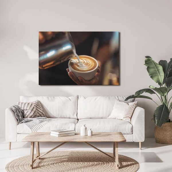 Slika latte art v skodelici