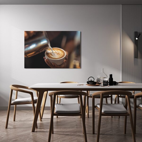 Slika latte art v skodelici
