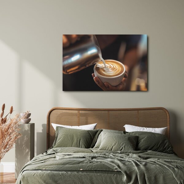Slika latte art v skodelici