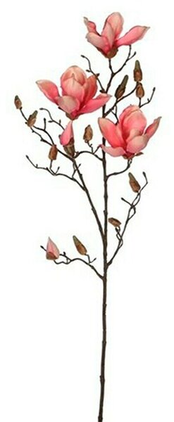 Umetna roža magnolija (Višina: 88 cm, Rdeča, Plastika)