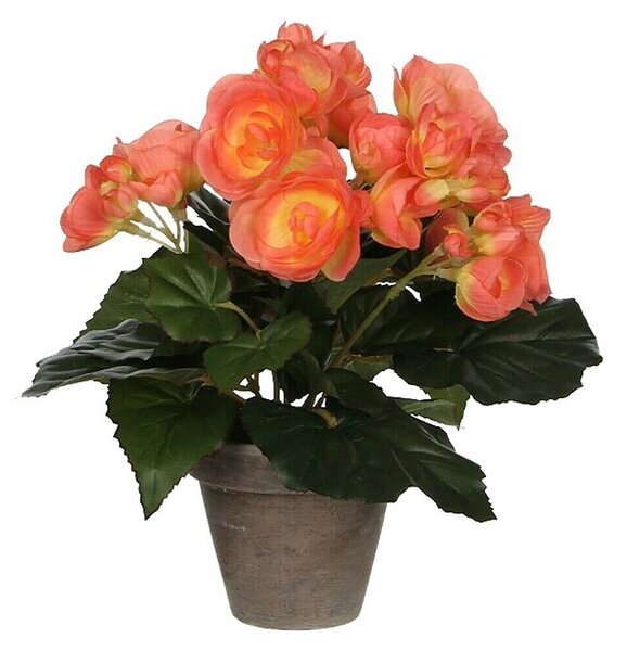Umetna rastlina Begonija (Višina: 25 cm, Roza, Plastika)