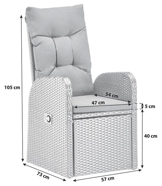 LOUNGE NASLANJAČ jeklo