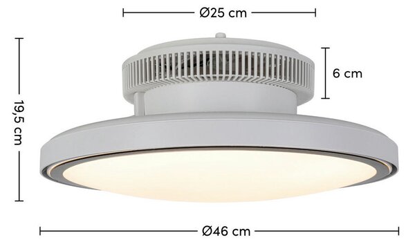 STROPNI VENTILATOR Albireo 4900 lm 3000-6500 K