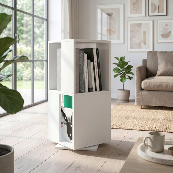 VRTLJIV REGAL 34/74/34 cm bela