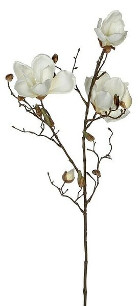 Umetna roža Magnolija (Višina: 88 cm, Bela, Plastika)